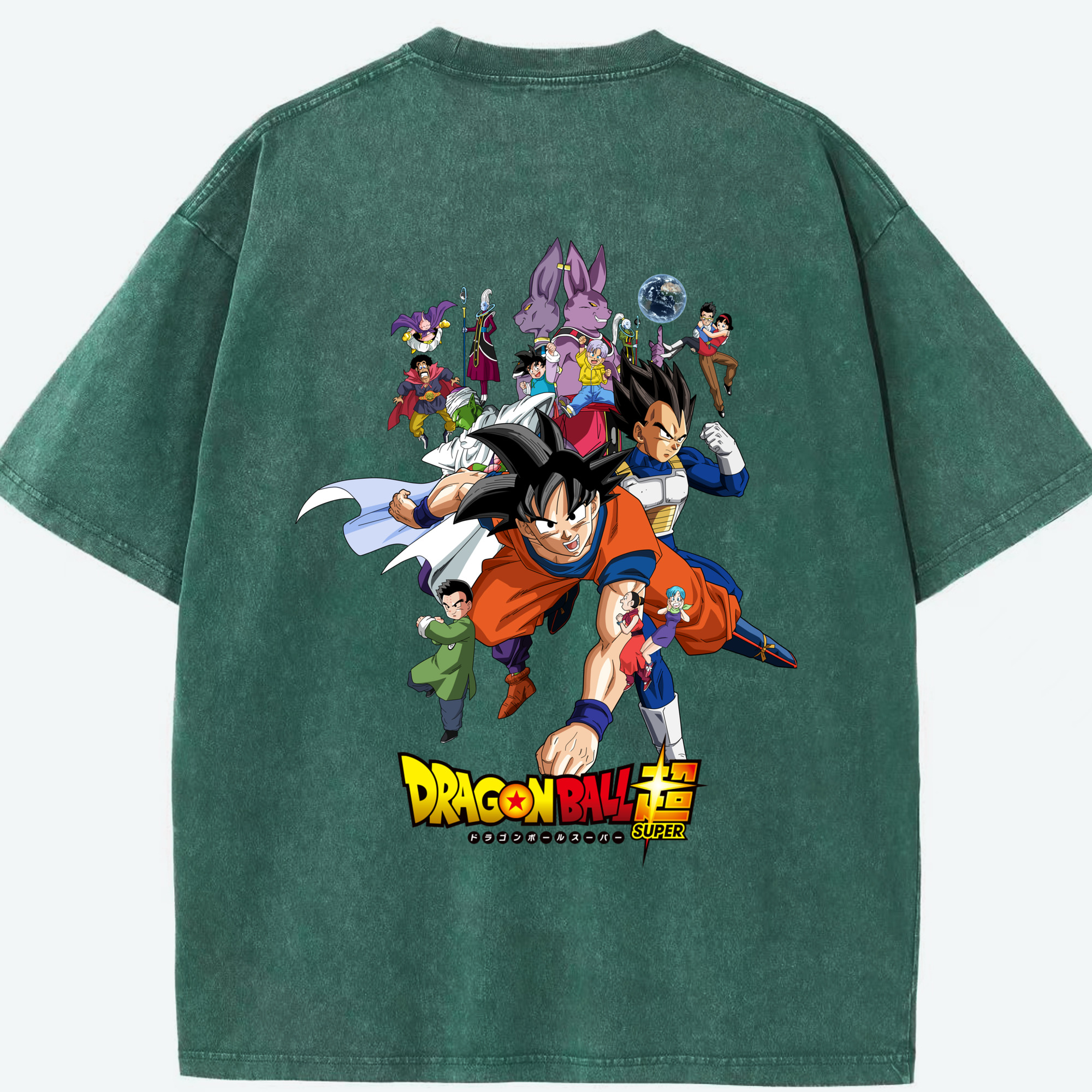 （画像用） ドラゴンボール DRAGON BALL 綿100% ヴィンテージ風 半袖Tシャツ（背面プリント）